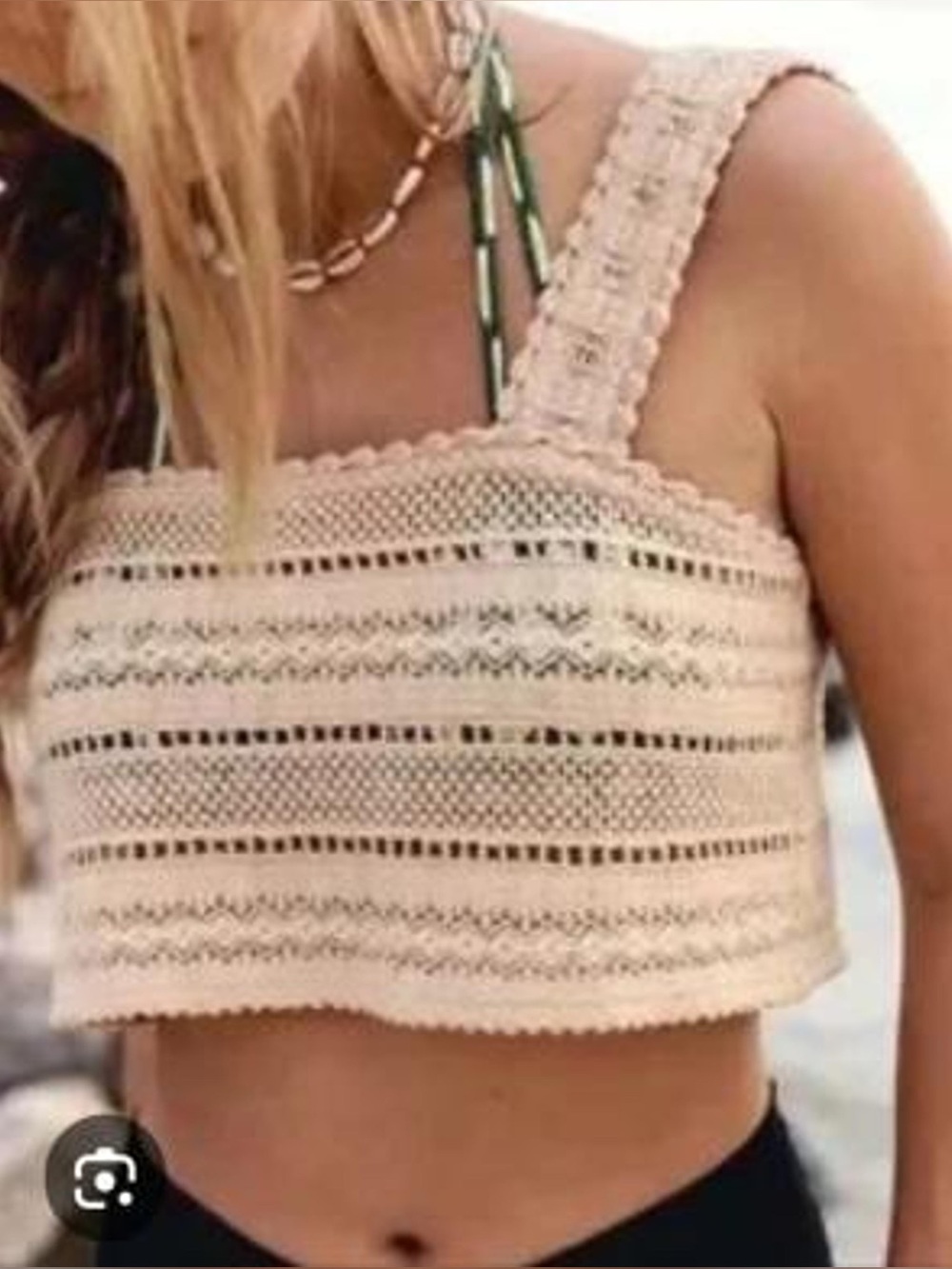 🔥BOGO🔥- Coastal Cowgirl Boho Inspired Woven Crochet Crop Tank Top